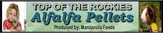 Manzanola Feeds, producer of Top Of The Rockies  Alfalfa Pellets.