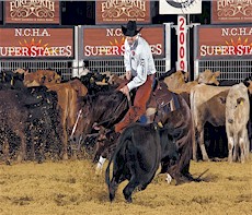 Successful performance horse trainer Boyd Rice and Third Cutting.